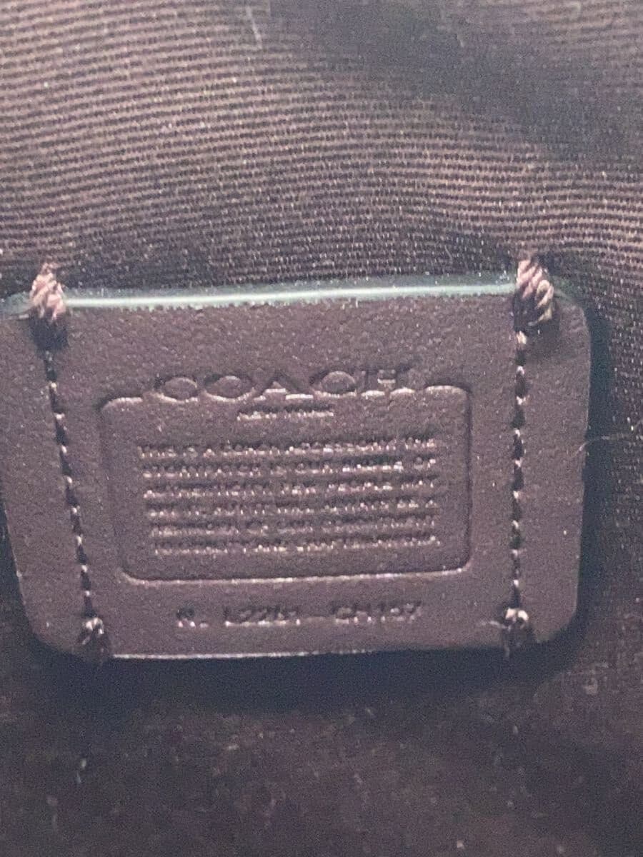 COACH Shoulder Bag Leather BLK CH157 5