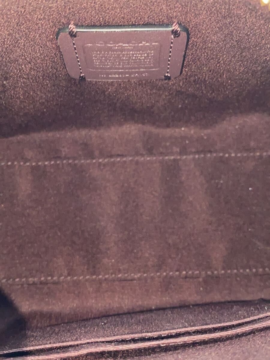 COACH Shoulder Bag Leather BLK CH157 6