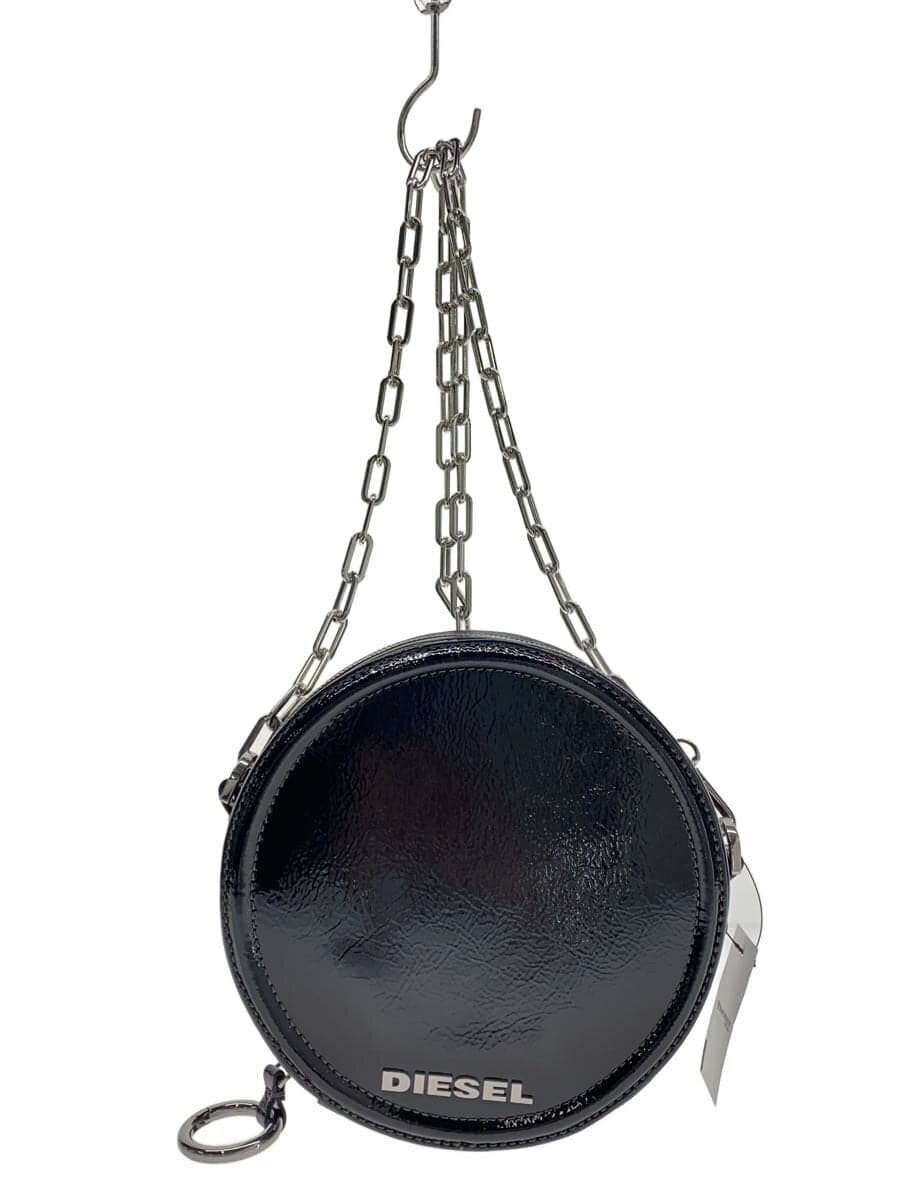 DIESEL Shoulder Bag Patent Leather BLK