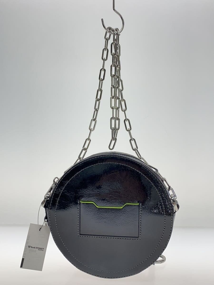 DIESEL Shoulder Bag Patent Leather BLK 3
