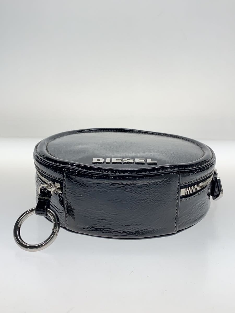 DIESEL Shoulder Bag Patent Leather BLK 4