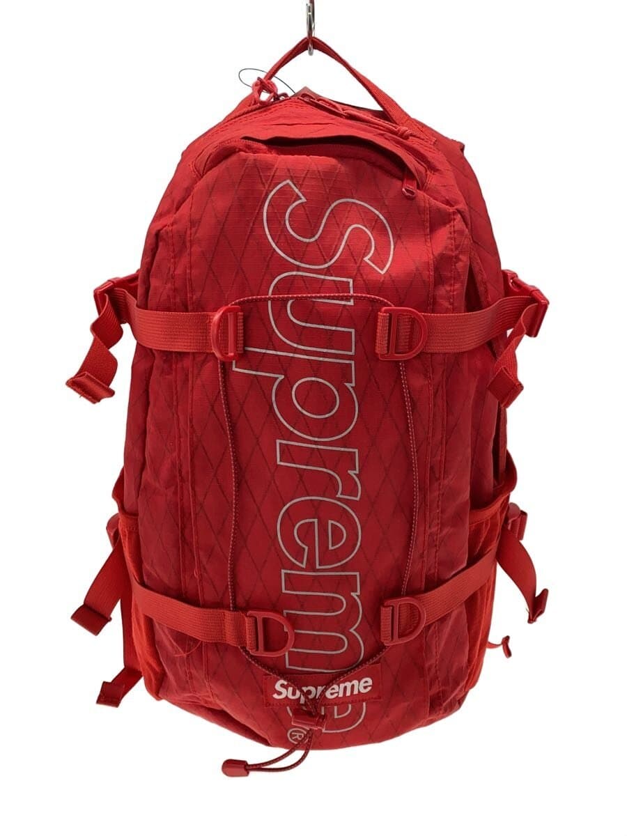 Supreme 18FW Backpack - Red Backpack Nylon Red Shows signs of fading and