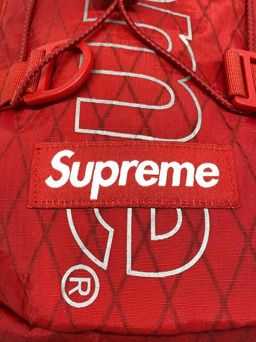 Supreme 18FW Backpack - Red Backpack Nylon Red Shows signs of fading and 5