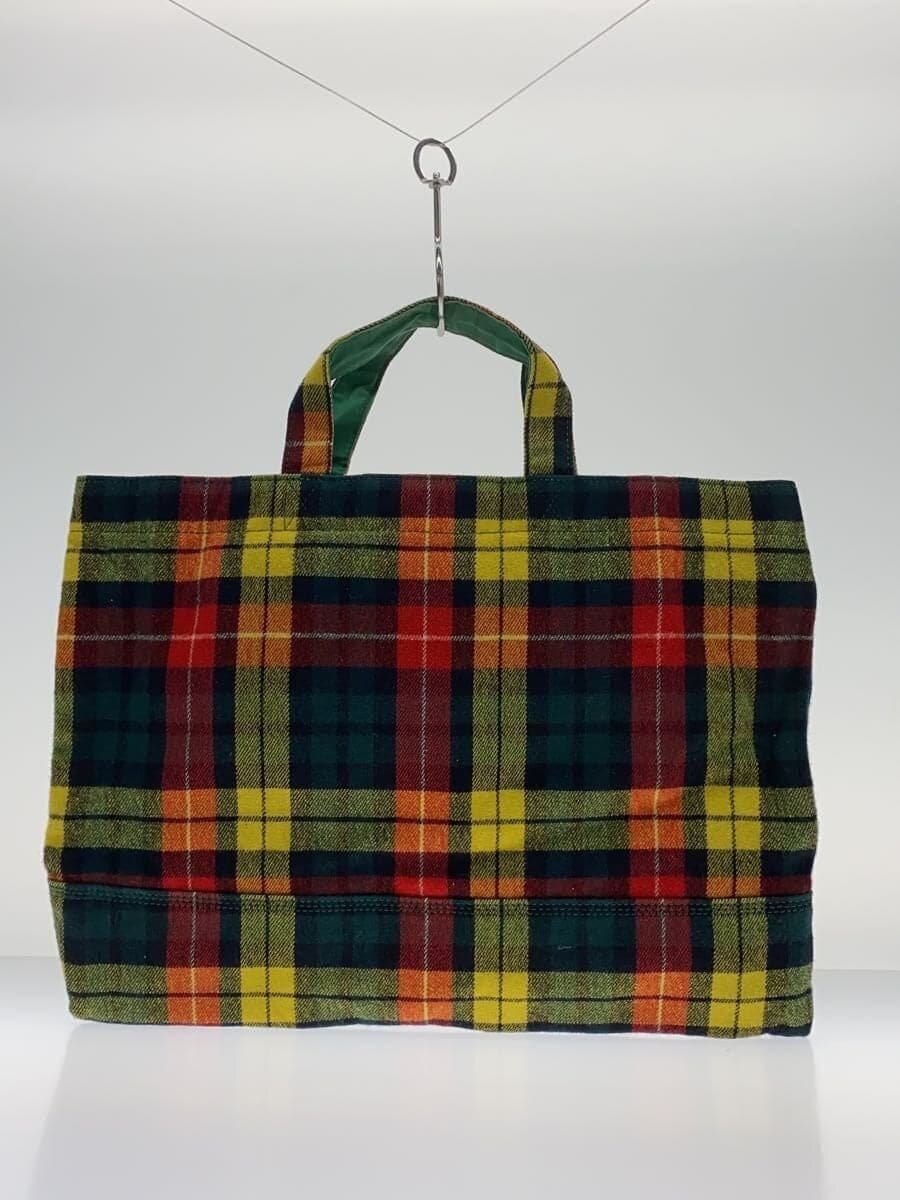 HEAD PORTER tote bag -- YLW check dirty 3