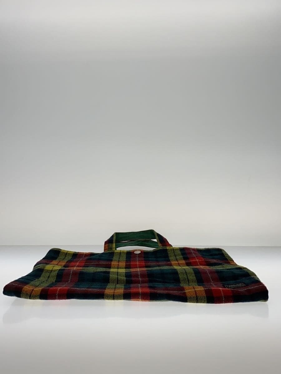 HEAD PORTER tote bag -- YLW check dirty 4