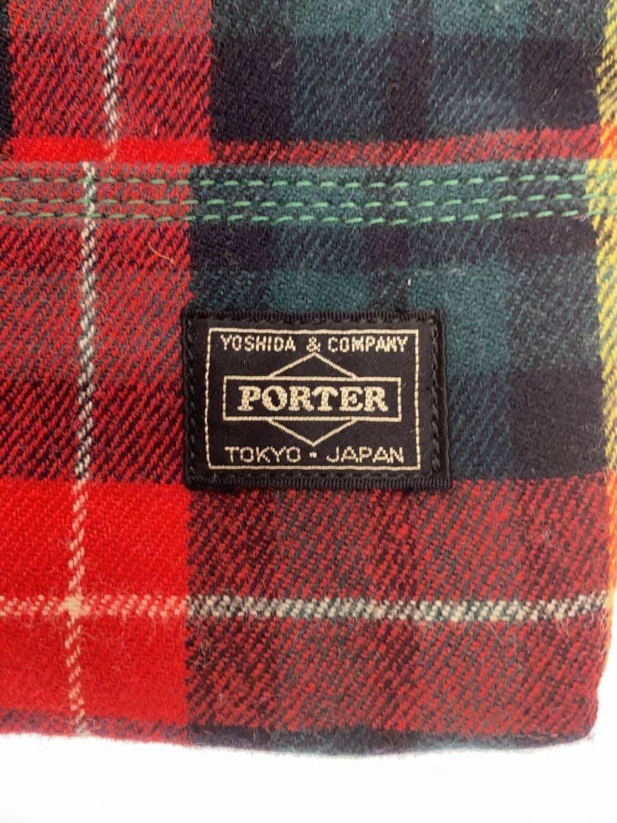 HEAD PORTER tote bag -- YLW check dirty 5