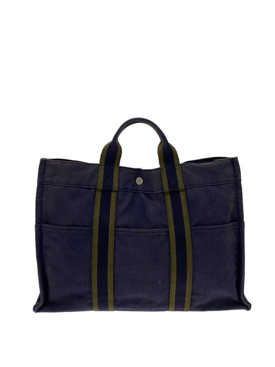 HERMES Tote Bag Cotton NVY