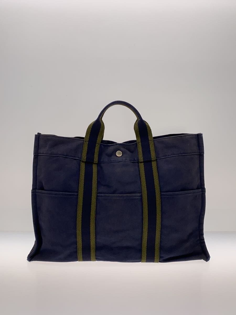 HERMES Tote Bag Cotton NVY 3