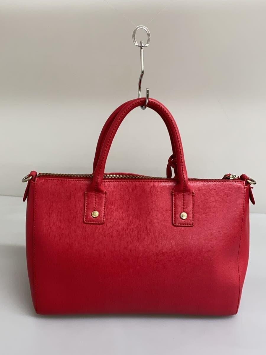 FURLA Handbag Leather RED Solid 3