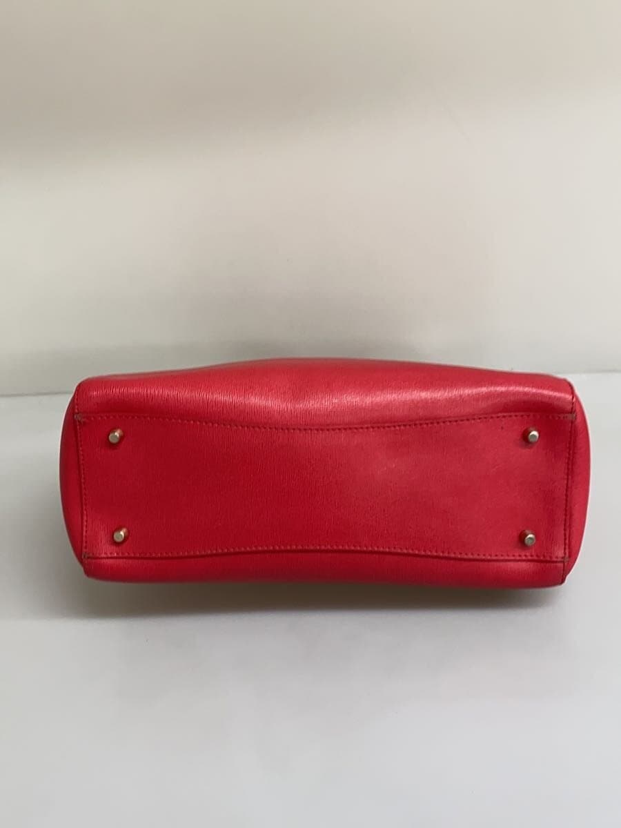 FURLA Handbag Leather RED Solid 4