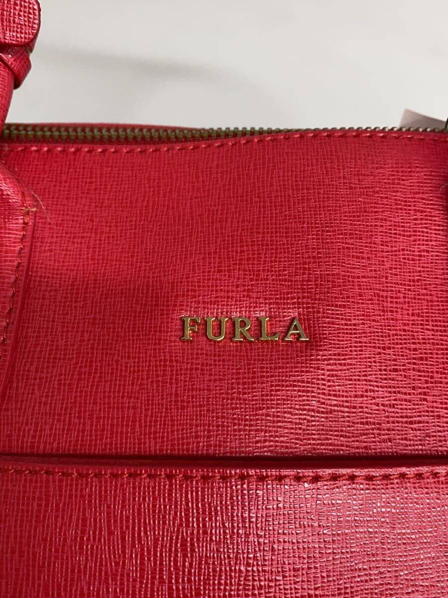 FURLA Handbag Leather RED Solid 5