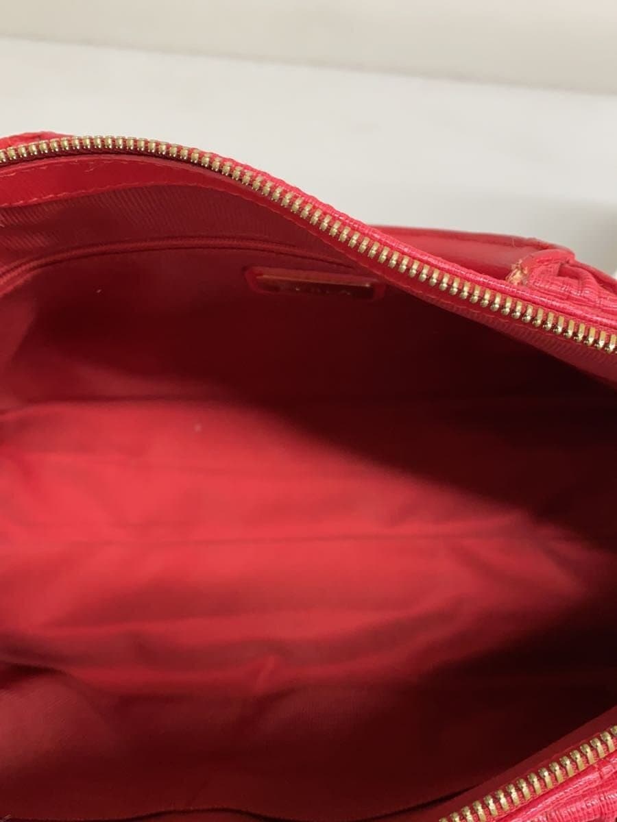 FURLA Handbag Leather RED Solid 6