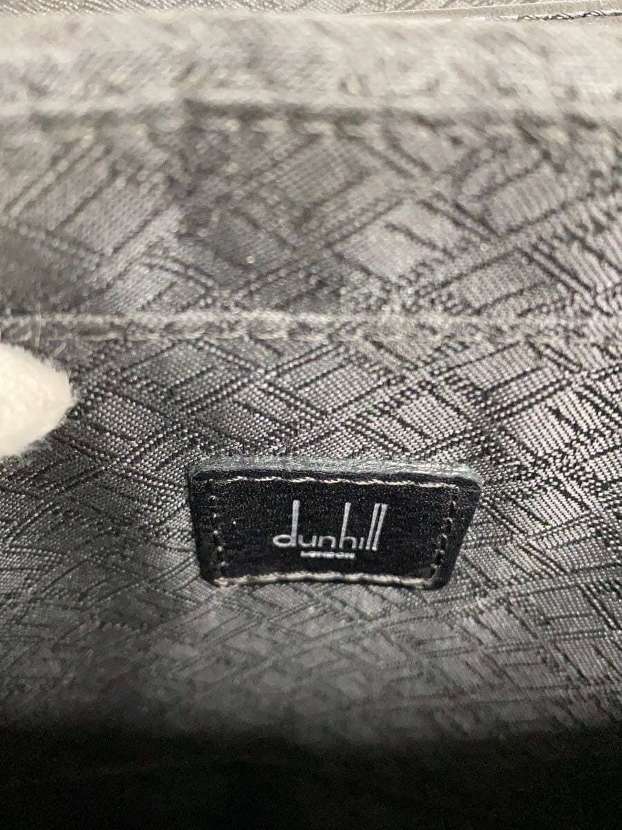 dunhill Clutch Bag Leather BLK Solid 5