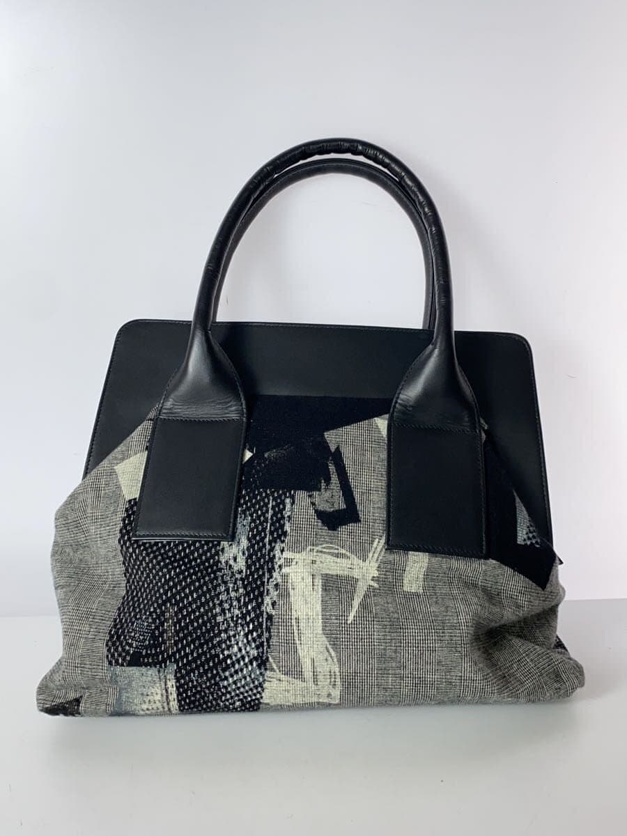 Y’s25SS Handbag Cowhide BLK All Over Pattern YP-I03-719 3