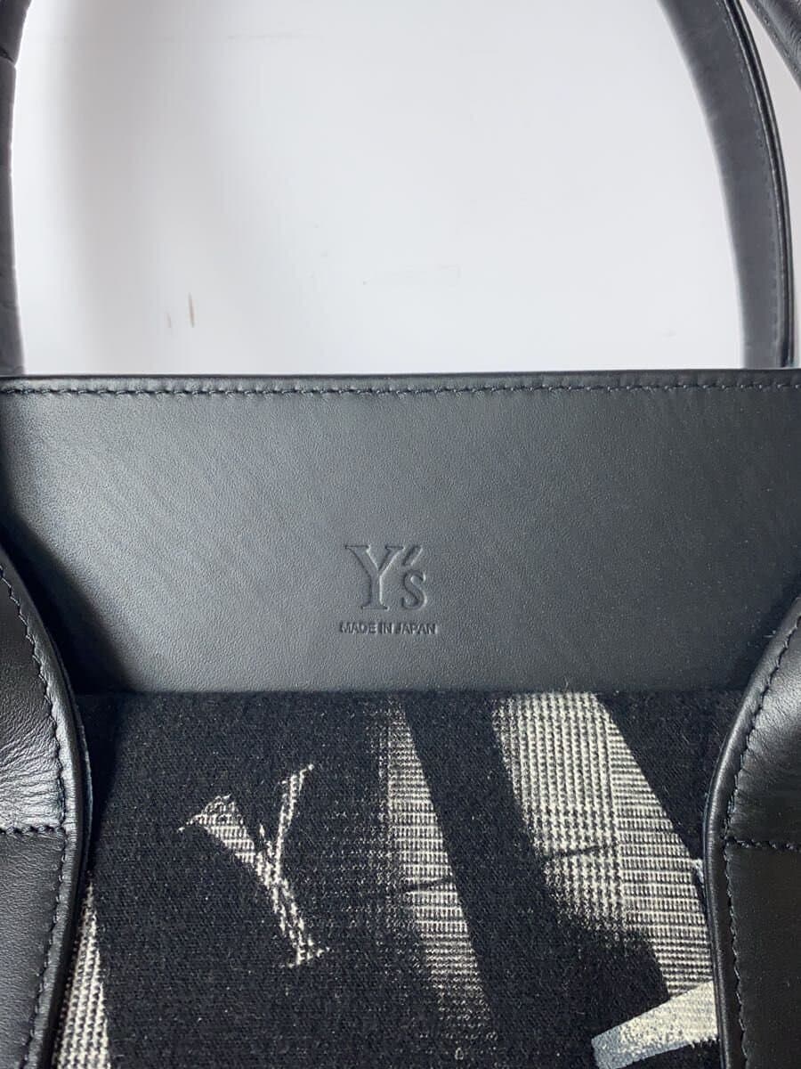 Y’s25SS Handbag Cowhide BLK All Over Pattern YP-I03-719 5