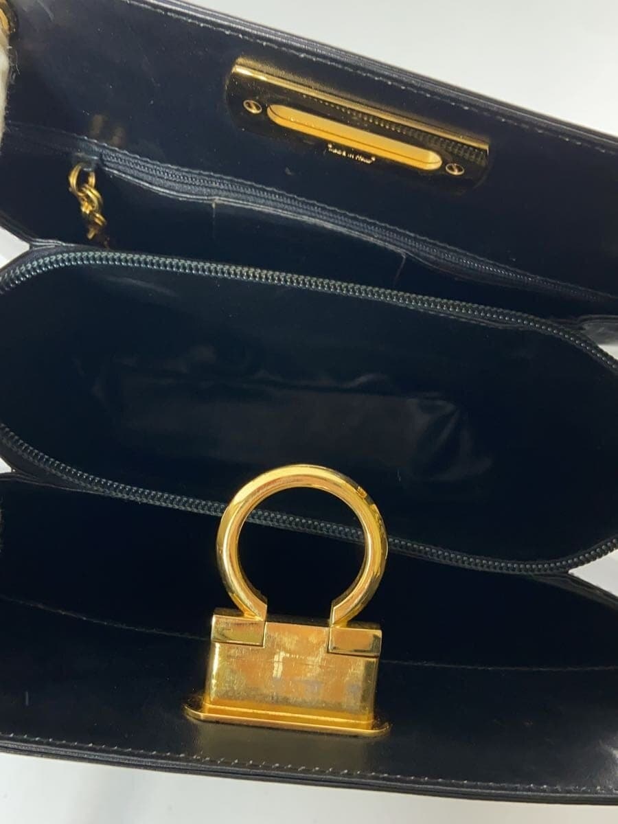 Salvatore Ferragamo Handbag Leather BLK Solid 6
