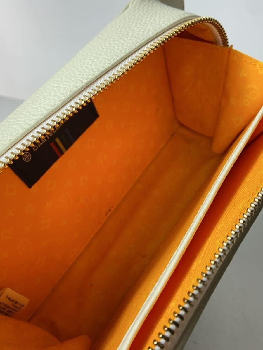 CASTELBAJAC Cannele Canele Shoulder Bag Cowhide WHT Solid 035921 6