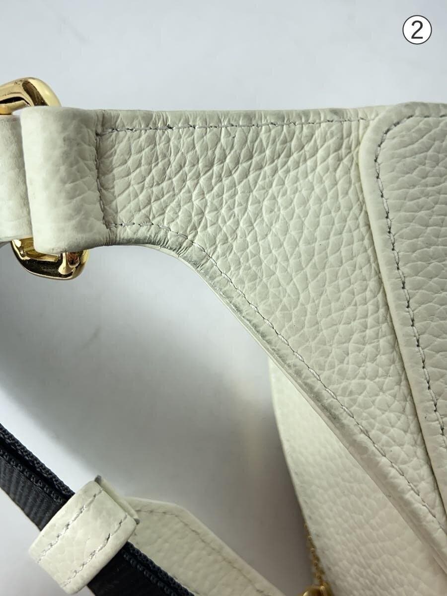 CASTELBAJAC Cannele Canele Shoulder Bag Cowhide WHT Solid 035921 8