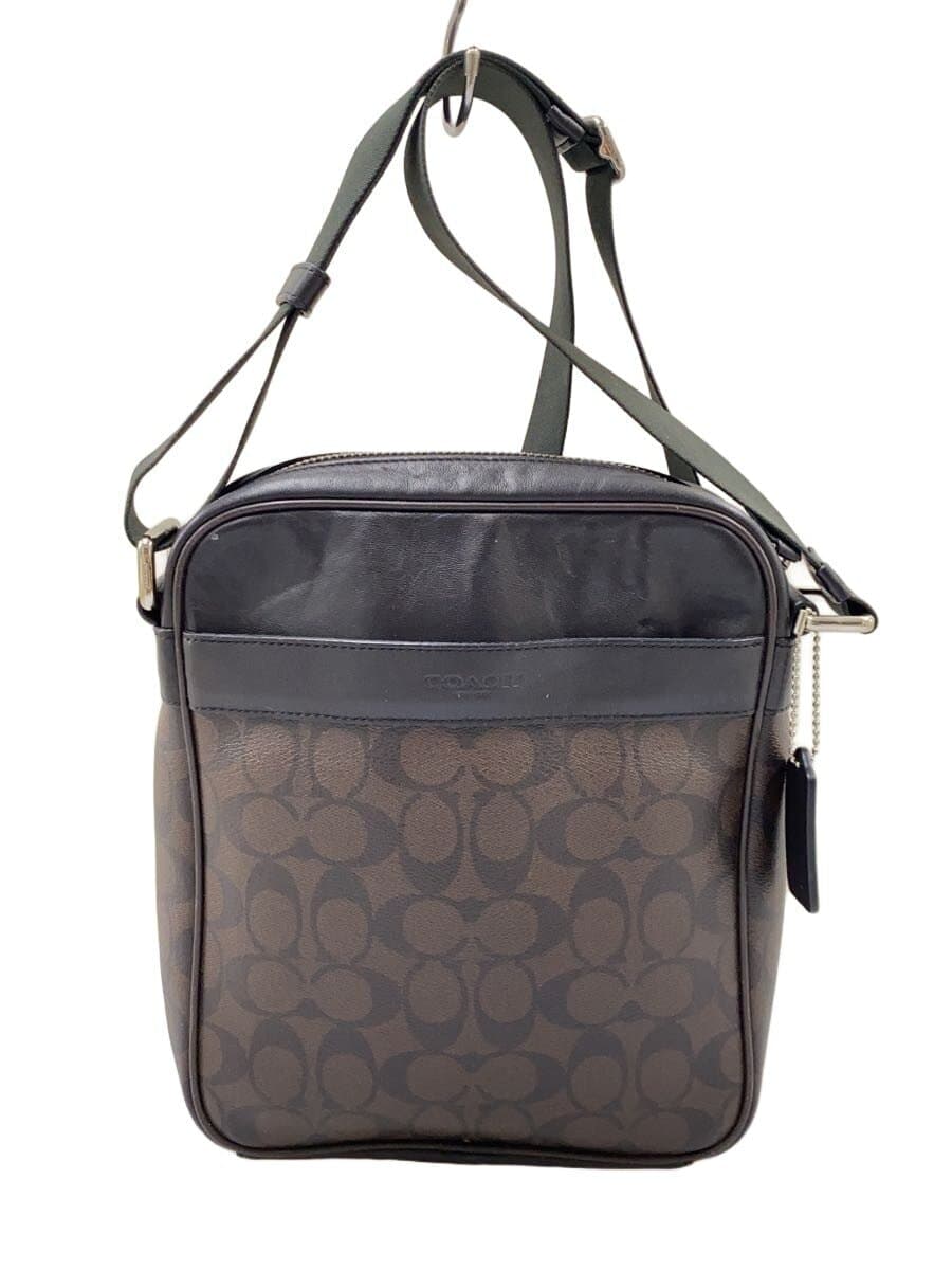 COACH Shoulder Bag_Signature Leather BLK All-Over Print F54788
