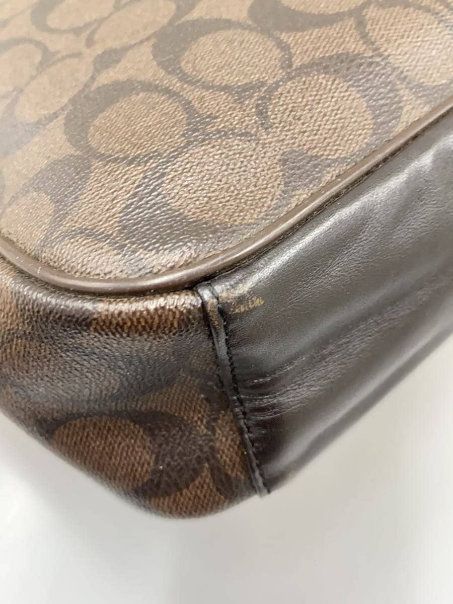 COACH Shoulder Bag_Signature Leather BLK All-Over Print F54788 7