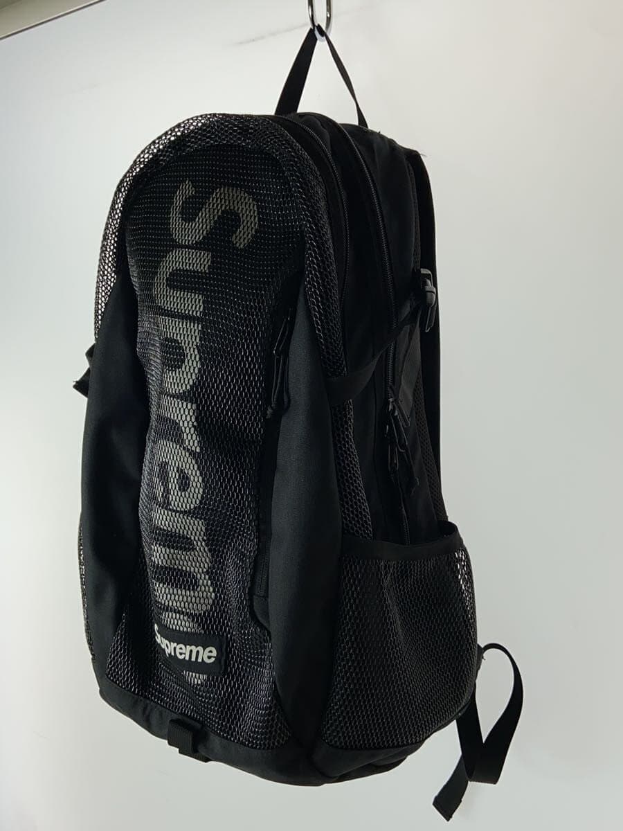 Supreme 20SS Backpack Mesh Backpack Polyester BLK Print 2