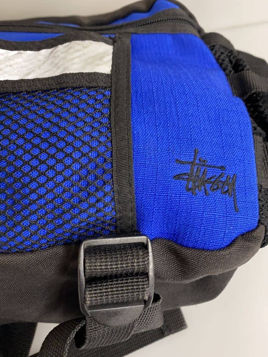 STUSSY Waist Bag Nylon BLU Solid 90s 5