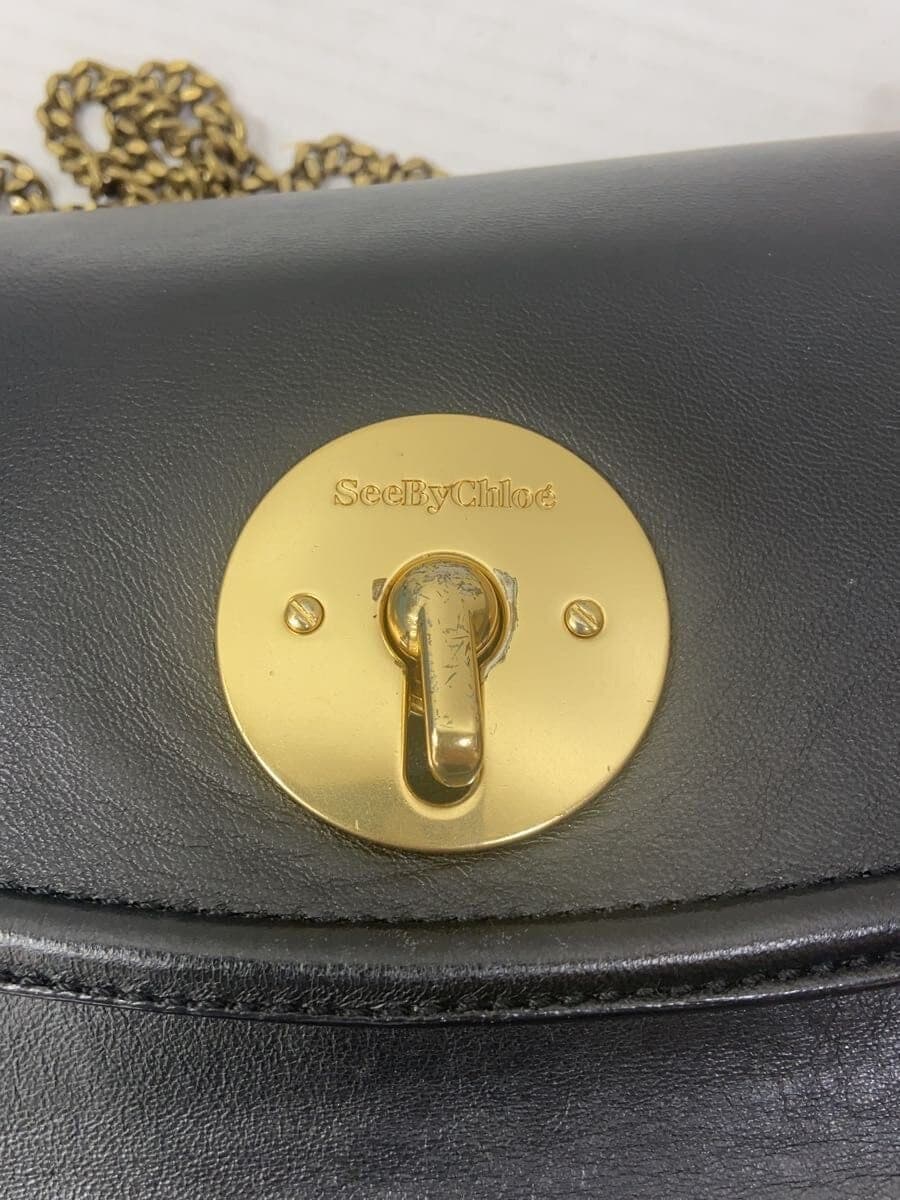 SEE BY CHLOE Shoulder Bag Leather BLK 7
