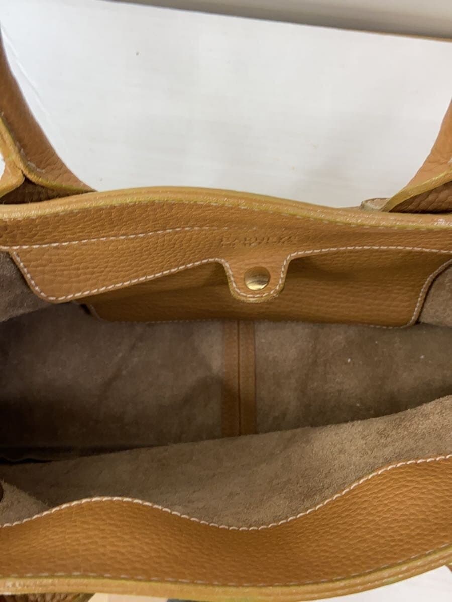 BARNEYS NEWYORK Tote Bag Leather BRW Solid 6