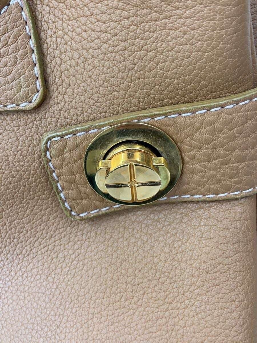 BARNEYS NEWYORK Tote Bag Leather BRW Solid 7