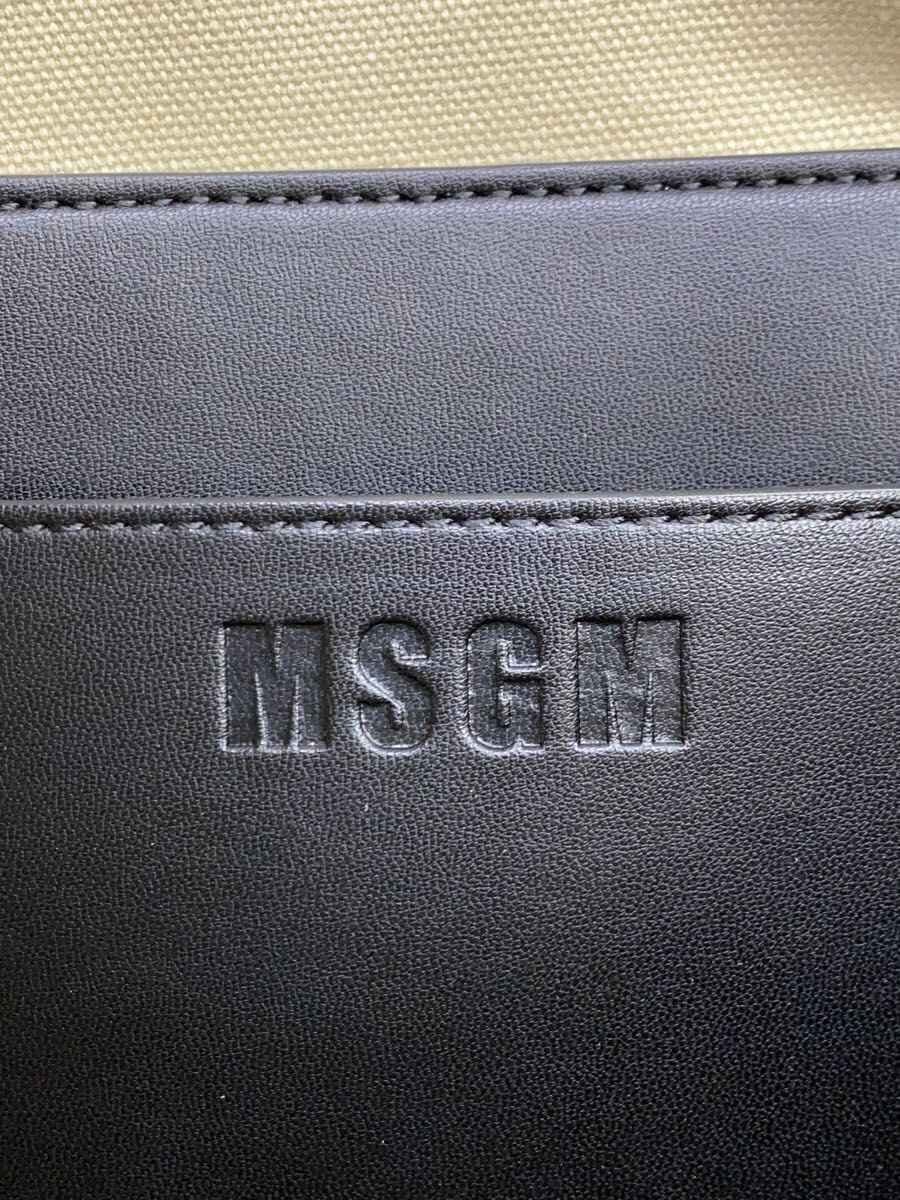 MSGM Handbag Canvas BEG 5