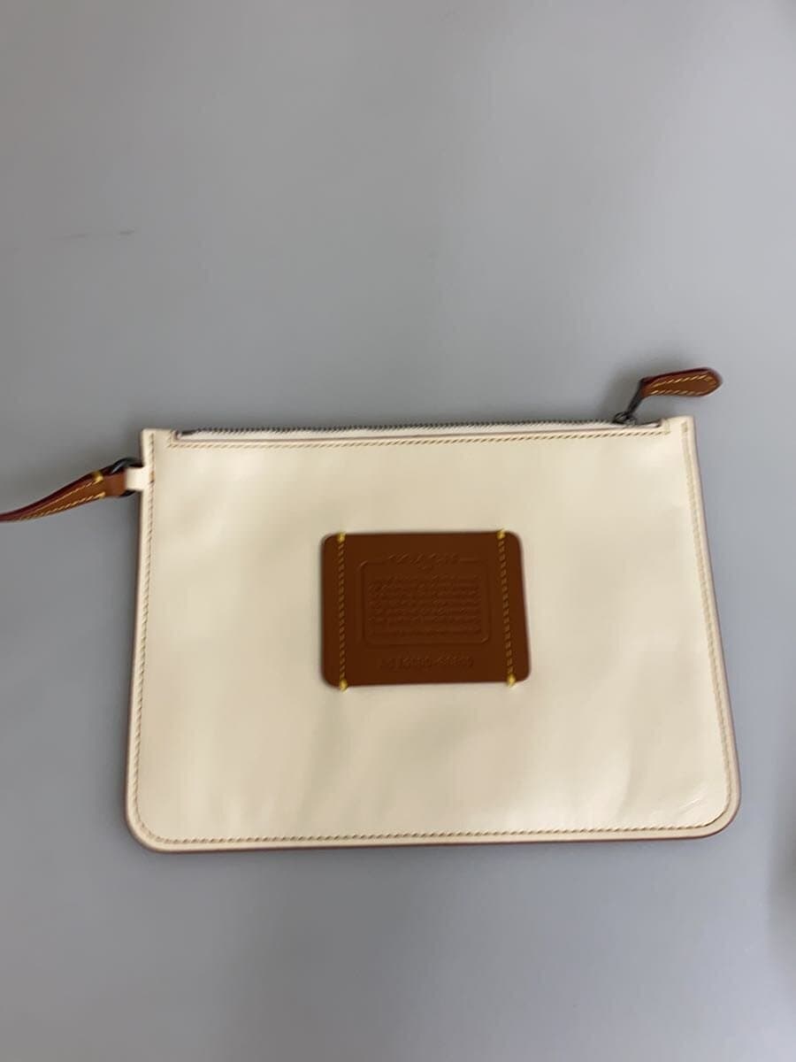 COACH Tote Bag Leather WHT Solid 86810 7