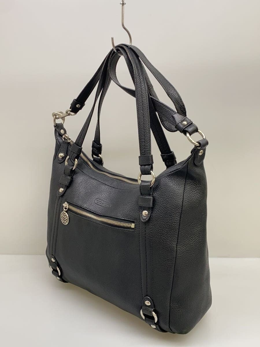 COACH Handbag Leather BLK Solid F17566 2