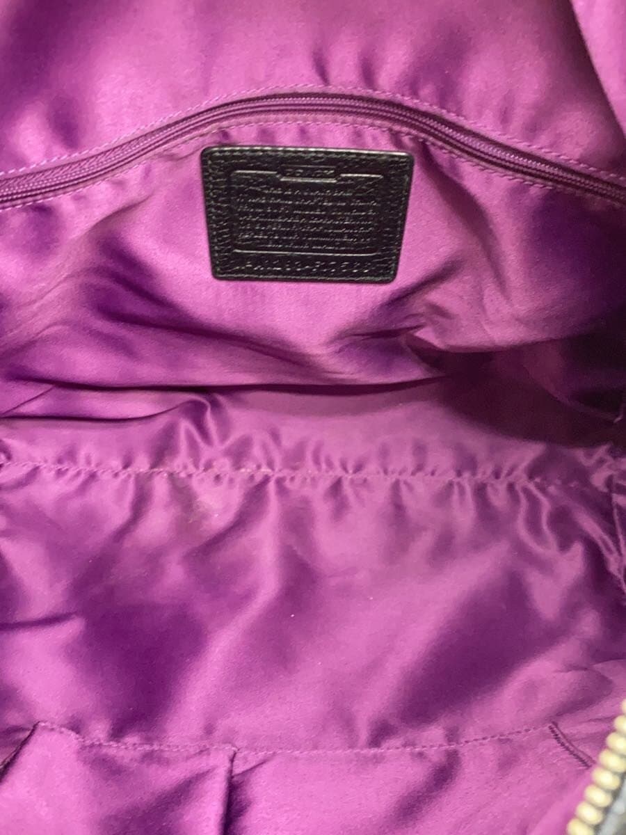 COACH Handbag Leather BLK Solid F17566 6