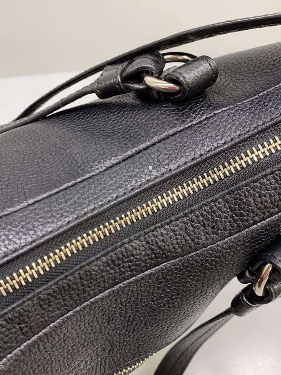 COACH Handbag Leather BLK Solid F17566 8