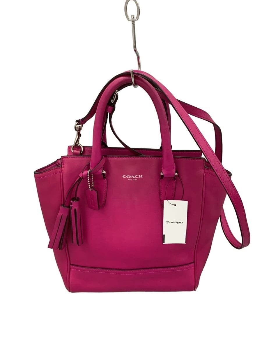 COACH Tote Bag Leather PNK Solid