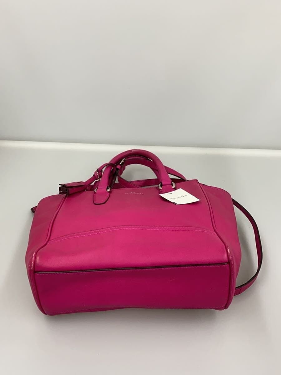 COACH Tote Bag Leather PNK Solid 4