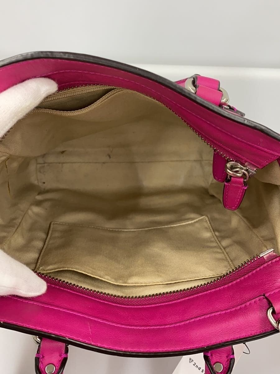 COACH Tote Bag Leather PNK Solid 6