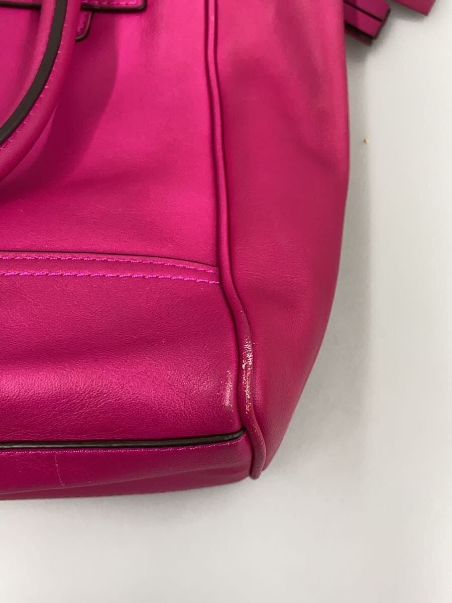 COACH Tote Bag Leather PNK Solid 7