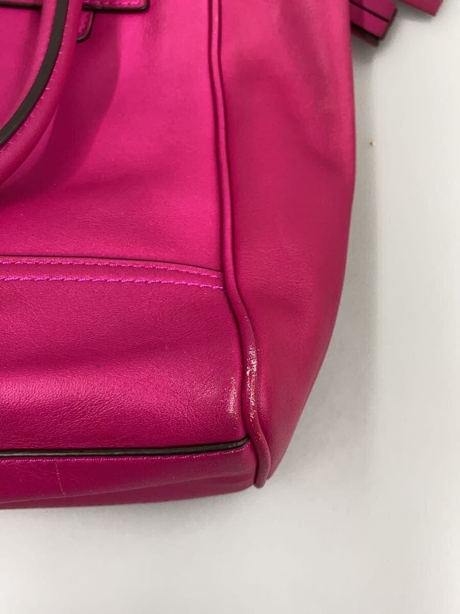 COACH Tote Bag Leather PNK Solid 7