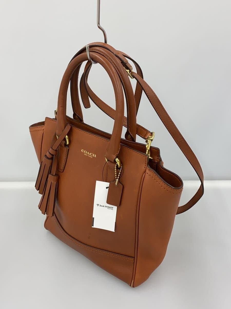 COACH Handbag Leather BRW Solid 2