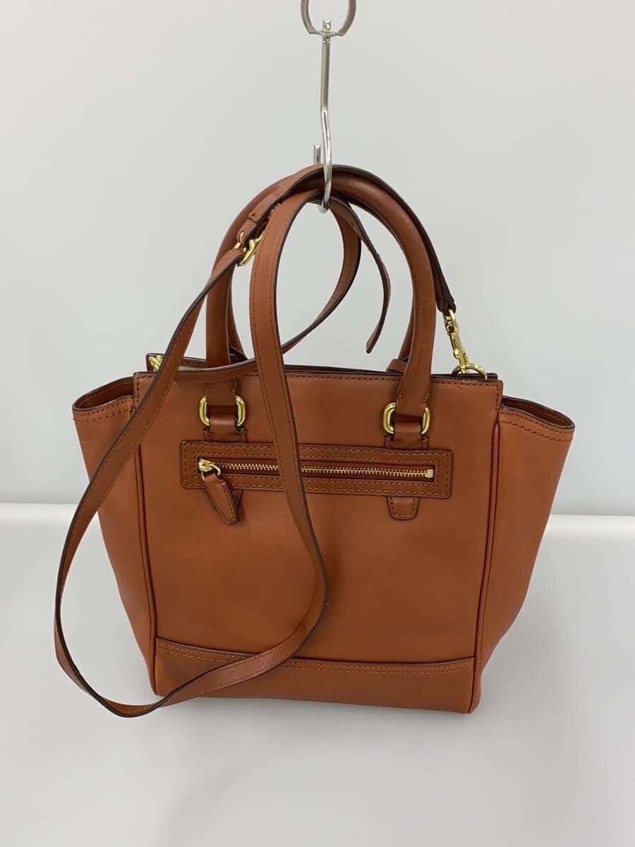 COACH Handbag Leather BRW Solid 3