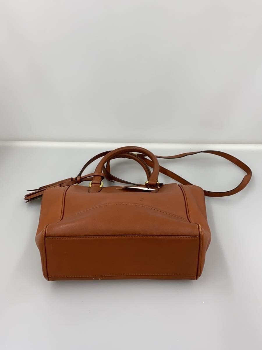 COACH Handbag Leather BRW Solid 4