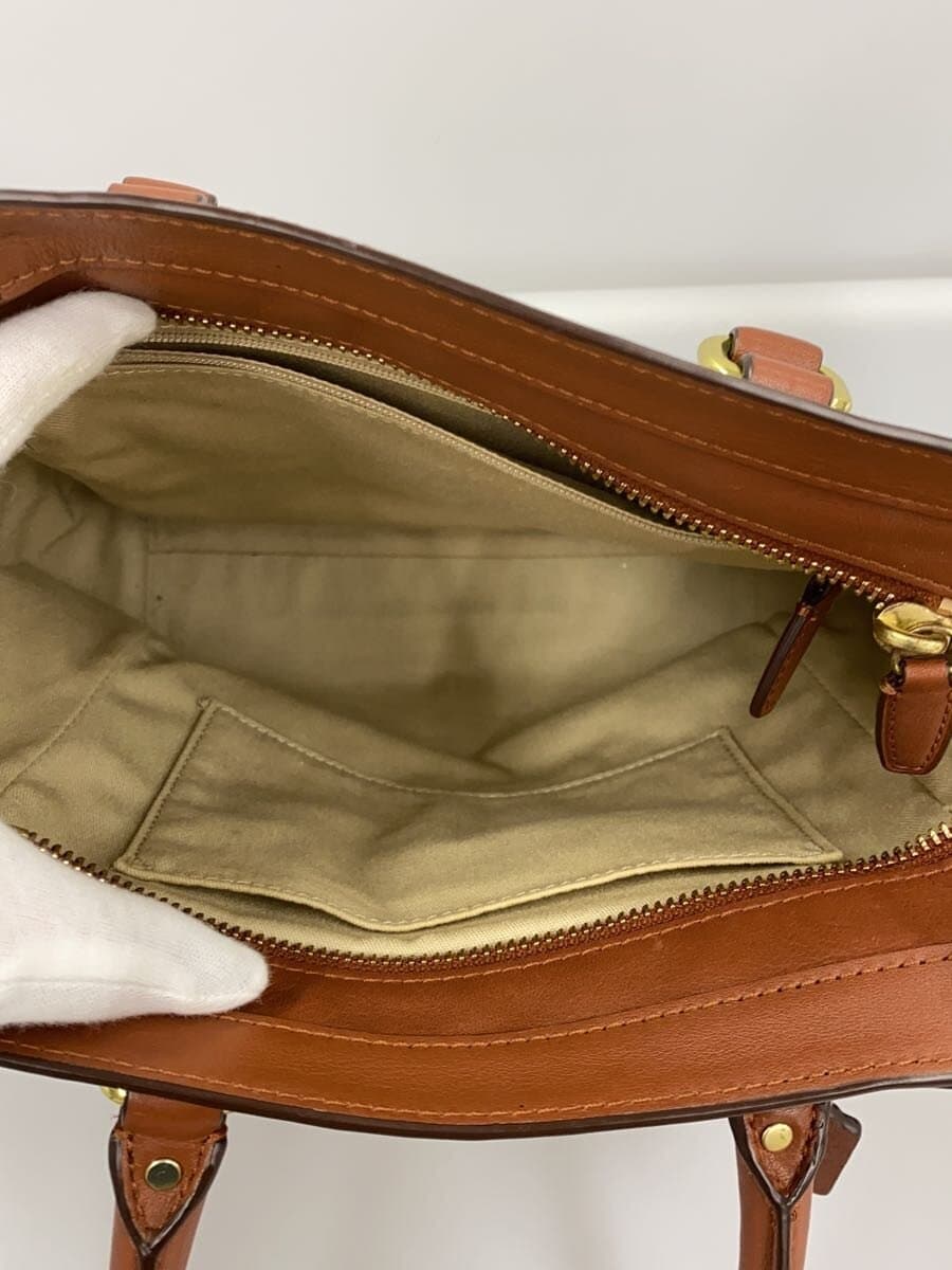 COACH Handbag Leather BRW Solid 6