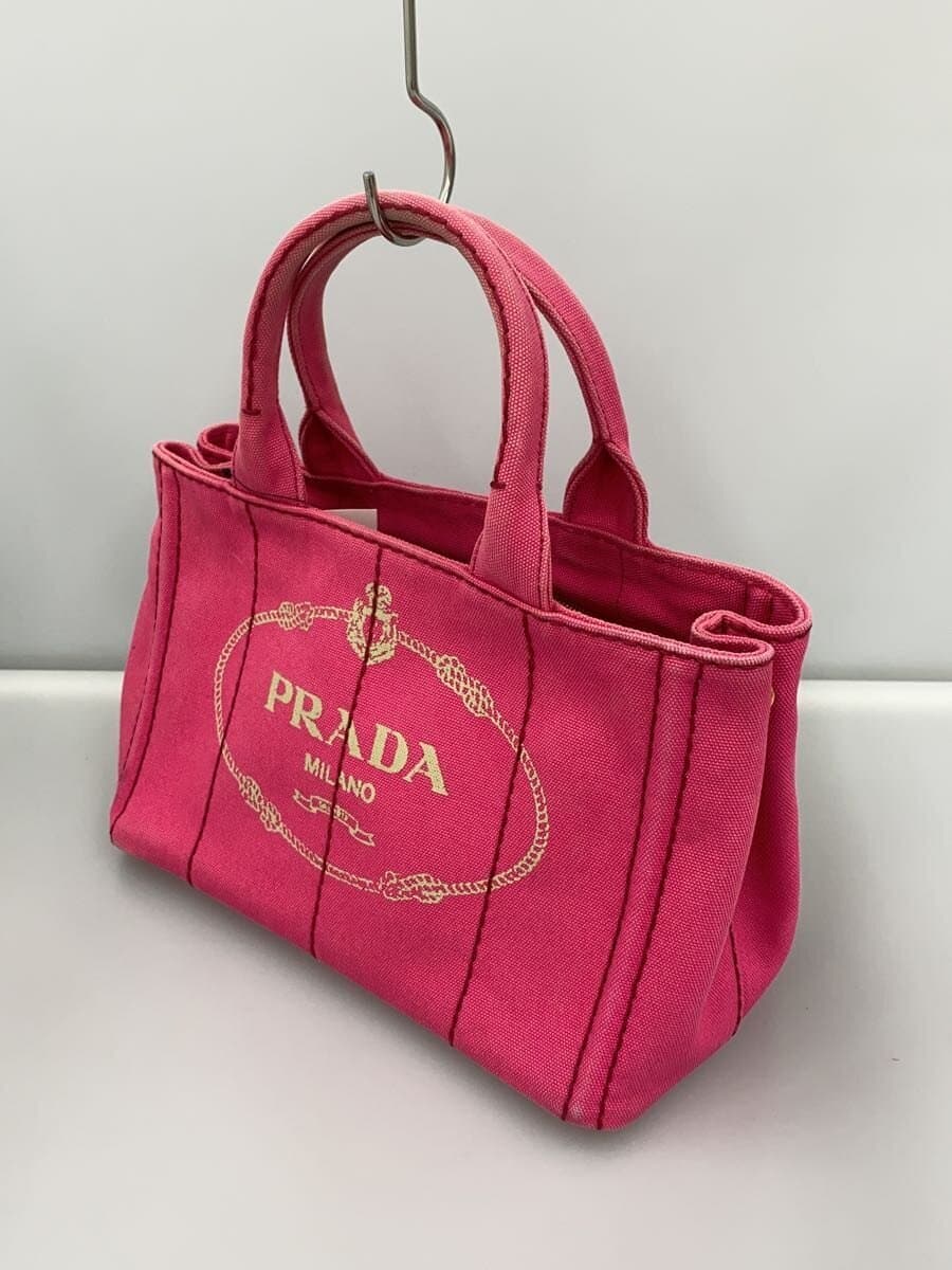 PRADA Handbag Canvas PNK 1BG642 2