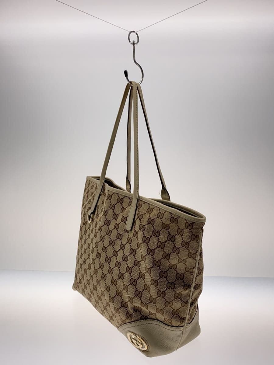 GUCCI Tote Bag_New Britt_GG Canvas Canvas WHT 169946 KQWFG 9761 2