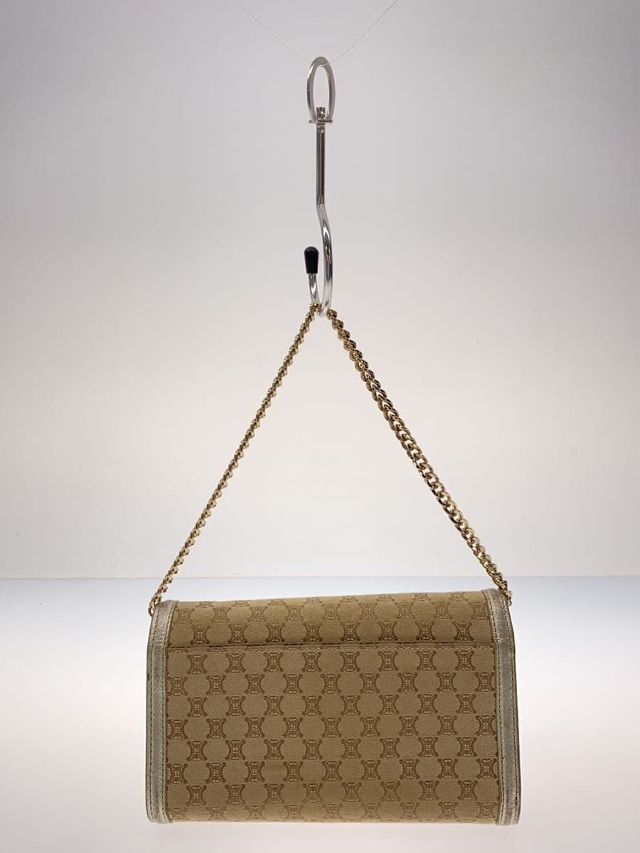 CELINE Shoulder Bag Canvas Beige All-over Pattern 3