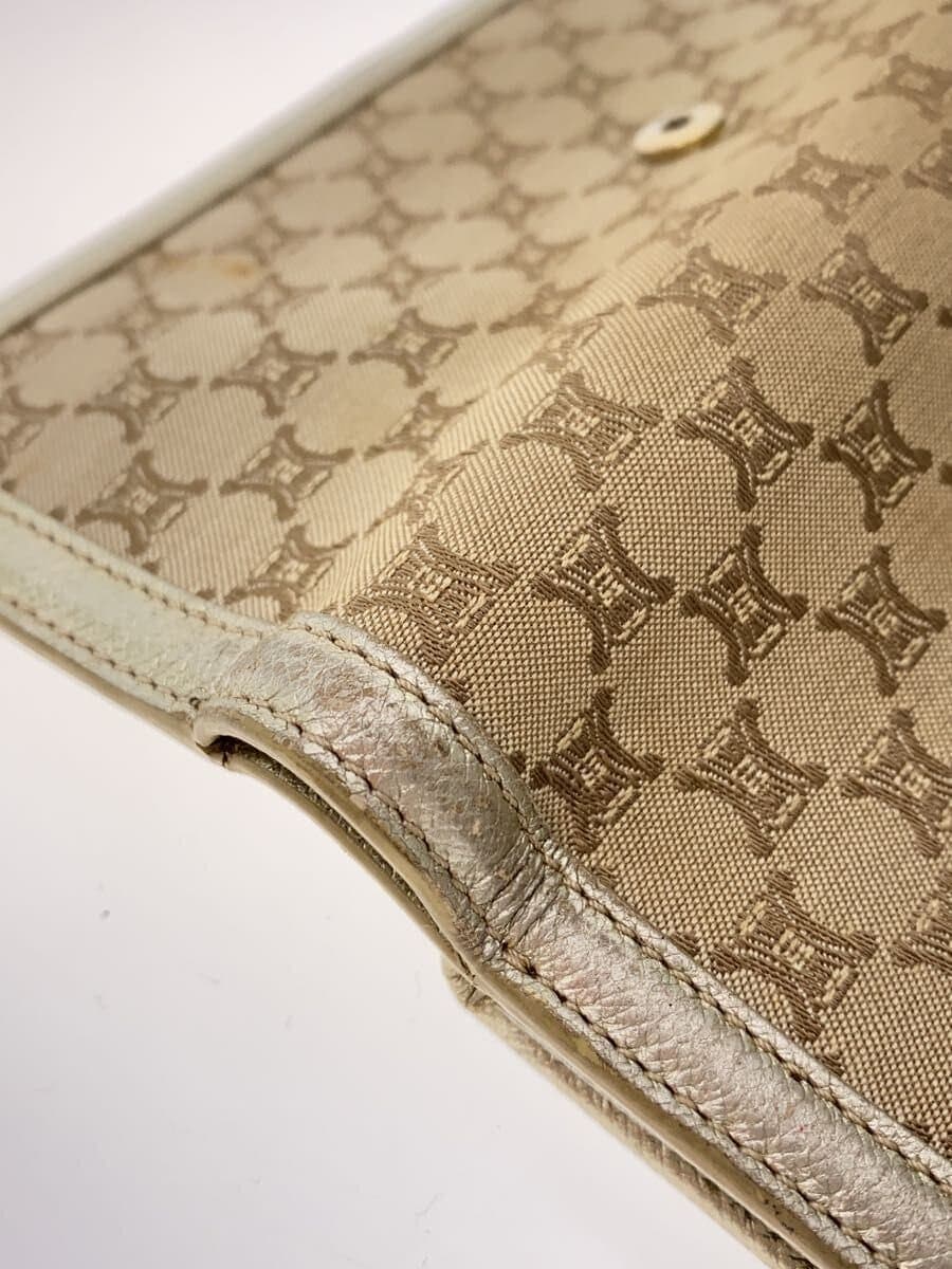 CELINE Shoulder Bag Canvas Beige All-over Pattern 8