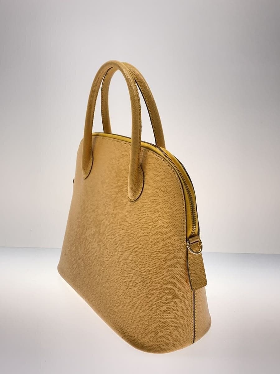 CELINE Shoulder Bag Leather YLW 2