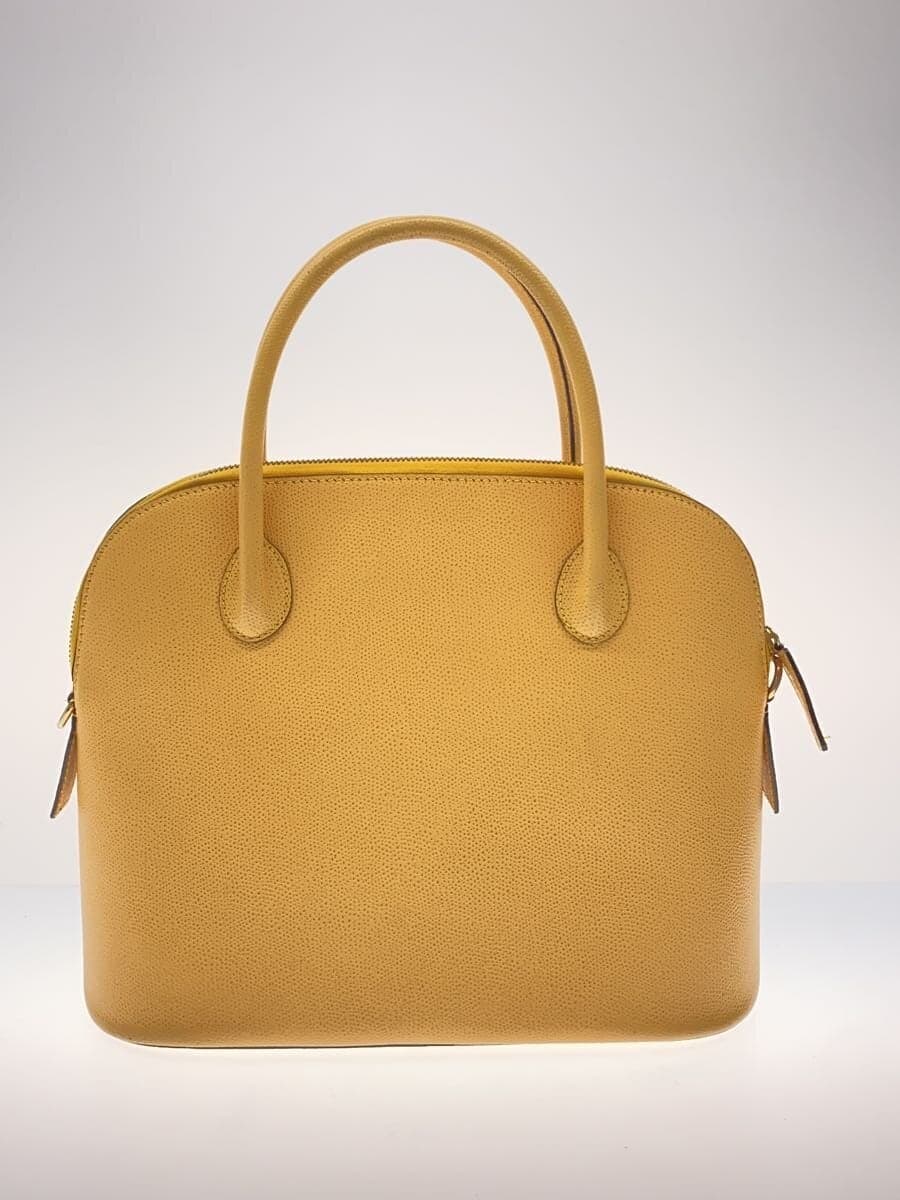 CELINE Shoulder Bag Leather YLW 3