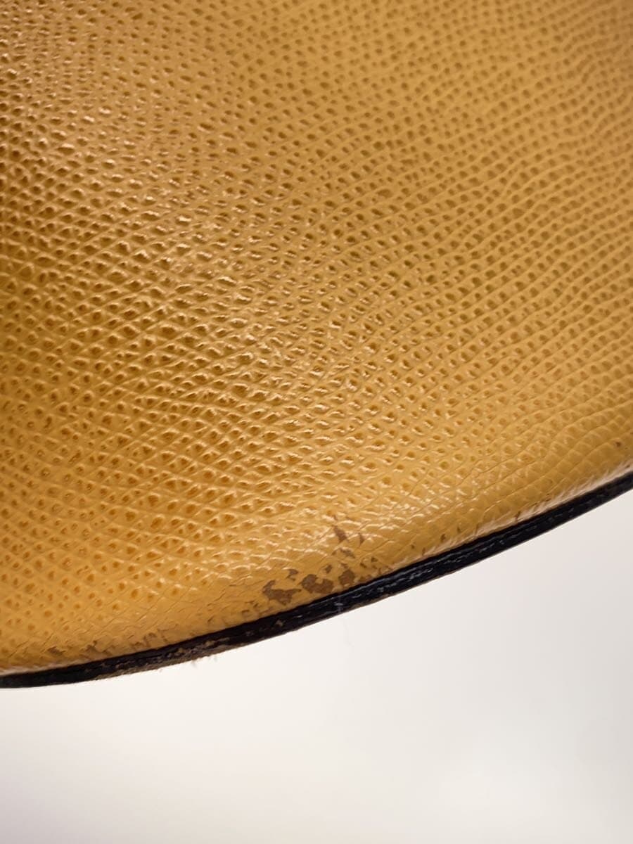 CELINE Shoulder Bag Leather YLW 7